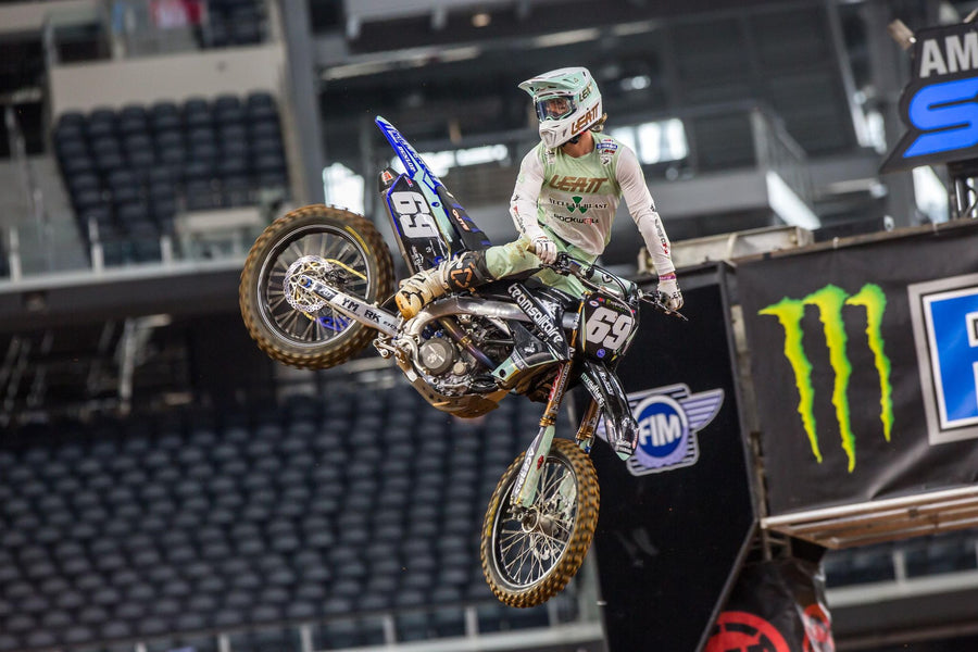 Nuclear Blast Records Supercross team veteran goes 3 for 3 and climbs in championship standings with the Yahama Team now focused on Atlanta