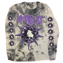 Load image into Gallery viewer, Knotfest Leg 2 Deathknot Purple Bomba Tie Dye Long Sleeve T-Shirt
