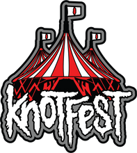 Load image into Gallery viewer, Knotfest Roadshow Tent Engraved Metal Pin

