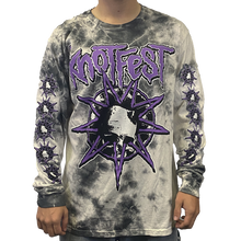 Load image into Gallery viewer, Knotfest Leg 2 Deathknot Purple Bomba Tie Dye Long Sleeve T-Shirt
